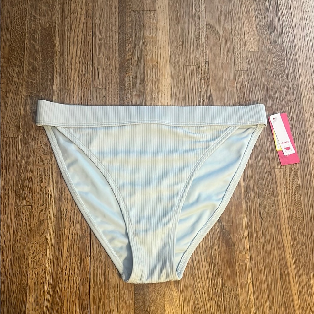 High Waisted Light Blue Bikini Bottom